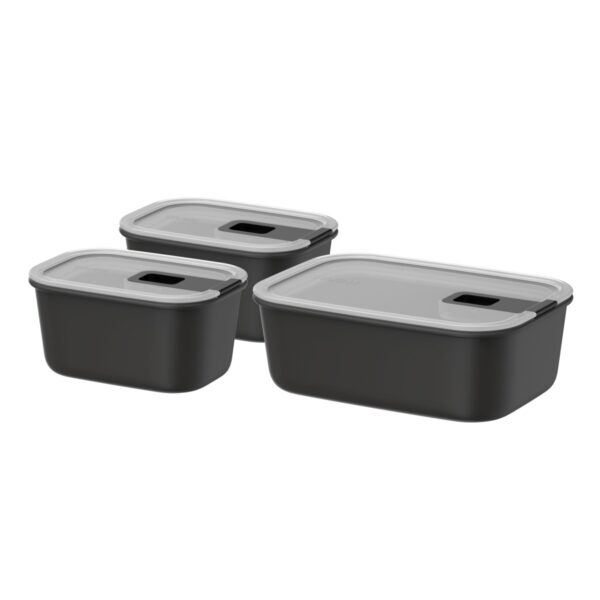 Zestaw trzech pojemników EasyClip 2.0 2x450ml + 1000ml Black