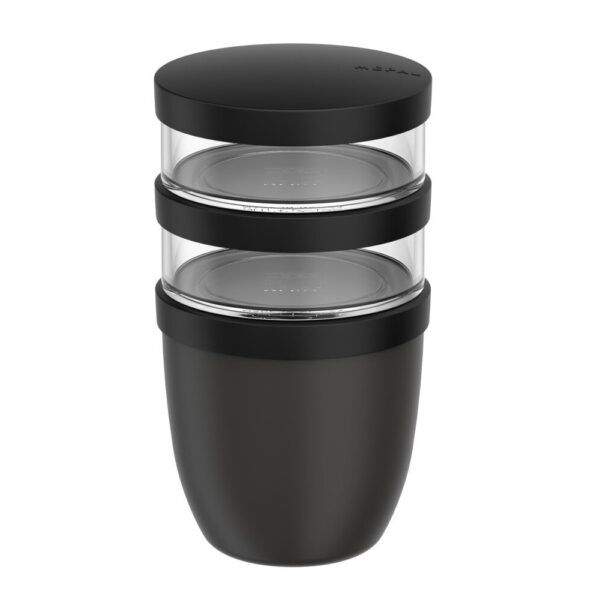 Lunchpot Ellipse 500+200+200 ml Nordic Black 107658041100